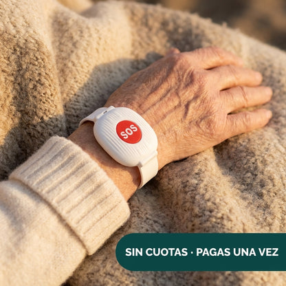 Pulsera Vitae SOS en la muñeca. Sin cuotas, pagas una vez
