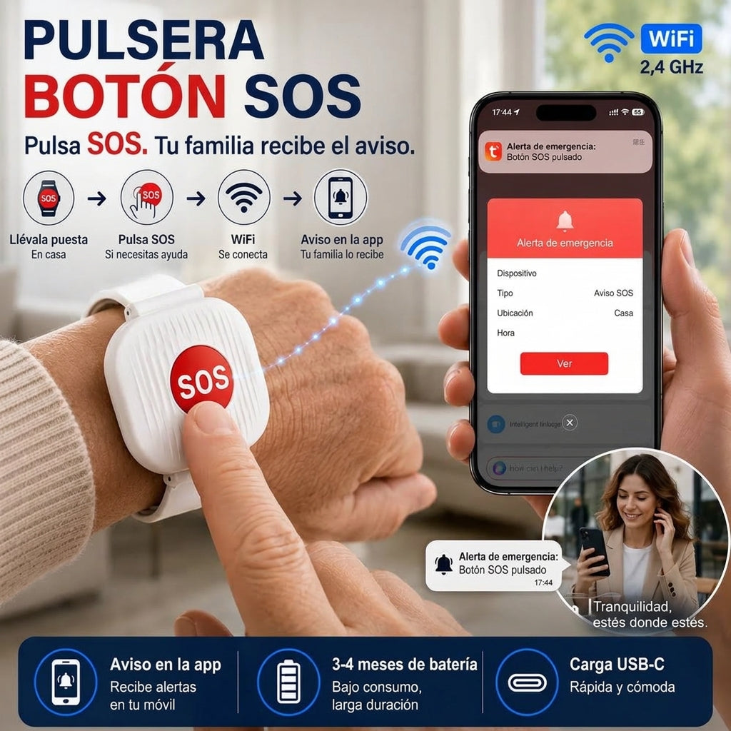 Pulsa SOS y tu familia recibe el aviso